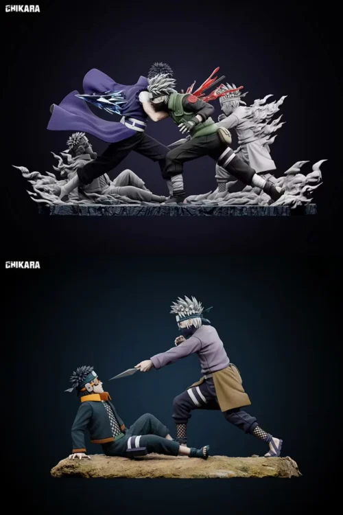 1/6 Scale Masked Mentor vs Fallen Rival Bust Statue - Anime-Style Resin Statue - CHIKARA Studios