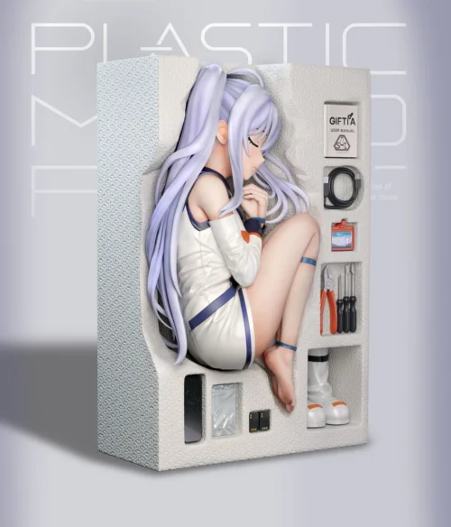 "Limited Edition 1/6 Isla figure from Plastic Memories by Surreal Studio, showcasing exquisite detail and elegant charm from multiple angles."