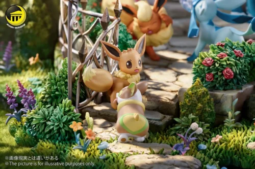 Anniversary Eevee Family Garden Scene - Pokemon Resin Statue - Moon Shadow Studios - Image 2