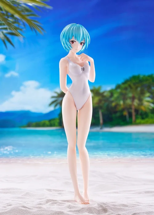L Size POP UP PARADE Series Beach Queens Dress Rei Ayanami - (EVA) Neon Genesis EVAngelion Official Statue - Good Smile Company - Image 1