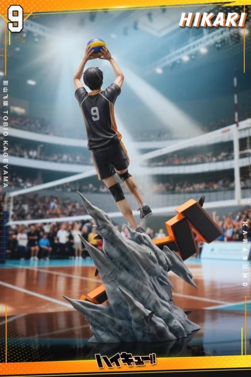 "Dynamic Kageyama Tobio 'King of the Court' Haikyuu!! resin statue. Intense focus, powerful setter action, and premium sculpt details from diverse."