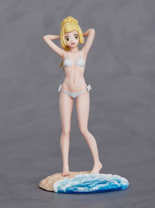 "Stunning exclusive 1/20 Lillie swimsuit Pokémon figure by Strange Thief Studio, capturing Lillie's vibrant, playful spirit for summer."