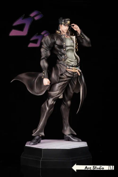 "Premium 1/6 scale Limited Edition Jotaro Kujo resin statue from JoJo's Bizarre Adventure, showcasing his iconic powerful stance and formidable."
