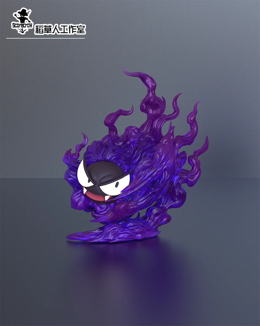 "Dynamic 1/20 Gengar Evolution Set resin statue, showcasing the complete mischievous line in two colorways. Premium limited edition Gengar figure."