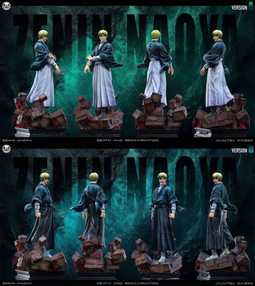 "Dynamic 1/6 scale Zenin Naoya Jujutsu Kaisen statue by ZanyJoke Studio, showcasing his iconic arrogant pose and swift combat readiness."