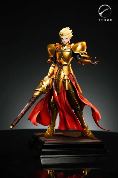 "Ultra-Limited Edition 1/6 Scale Gilgamesh Statue, showcasing the dynamic golden king, opulent Gate of Babylon, and intricate sculptural details."