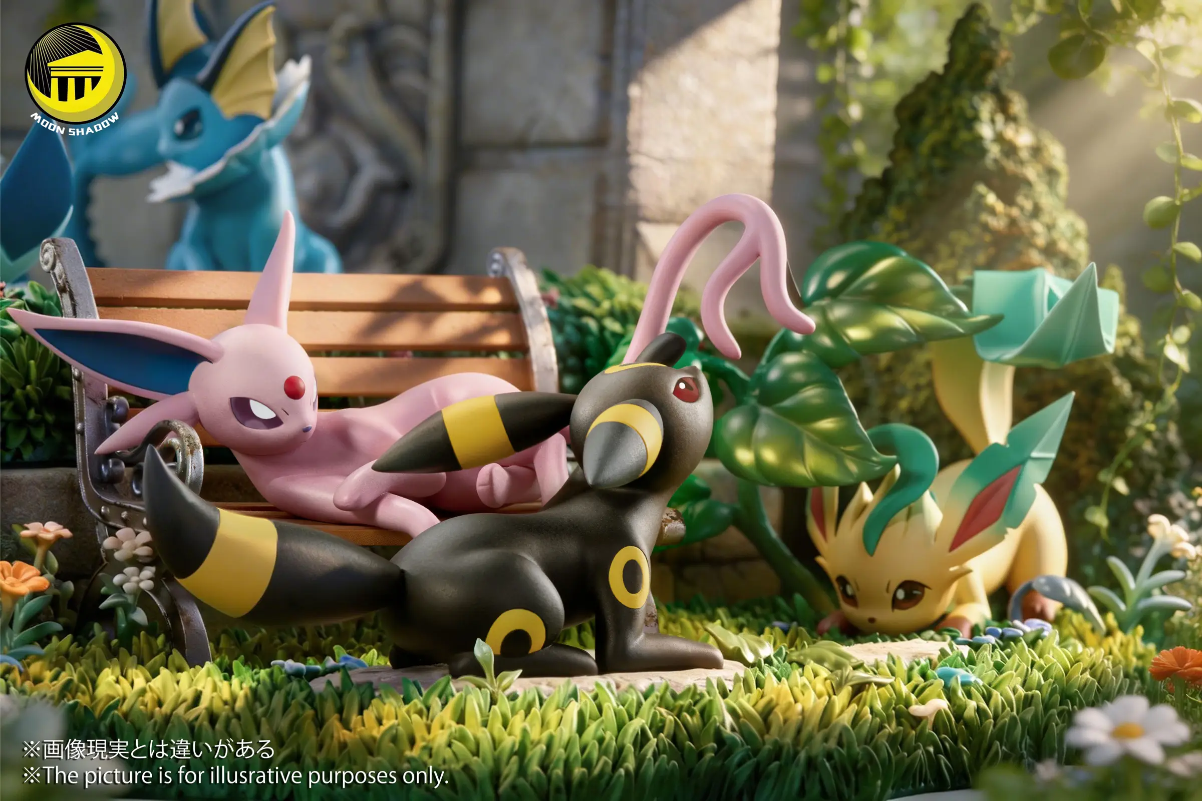 Anniversary Eevee Family Garden Scene - Pokemon Resin Statue - Moon Shadow Studios - Image 3