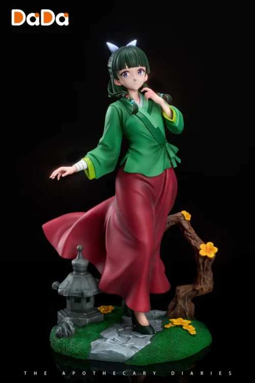 "Limited Edition Maomao 1/6 scale resin statue. Various angles reveal her elegant traditional attire and intricate details from The Apothecary Diaries."