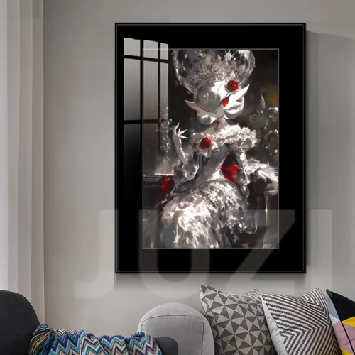 "Premium Queen Gardevoir Decorative Painting by JUZI Studio. Regal Gardevoir Wall Art with ethereal, vibrant, never-fading UV HD print."