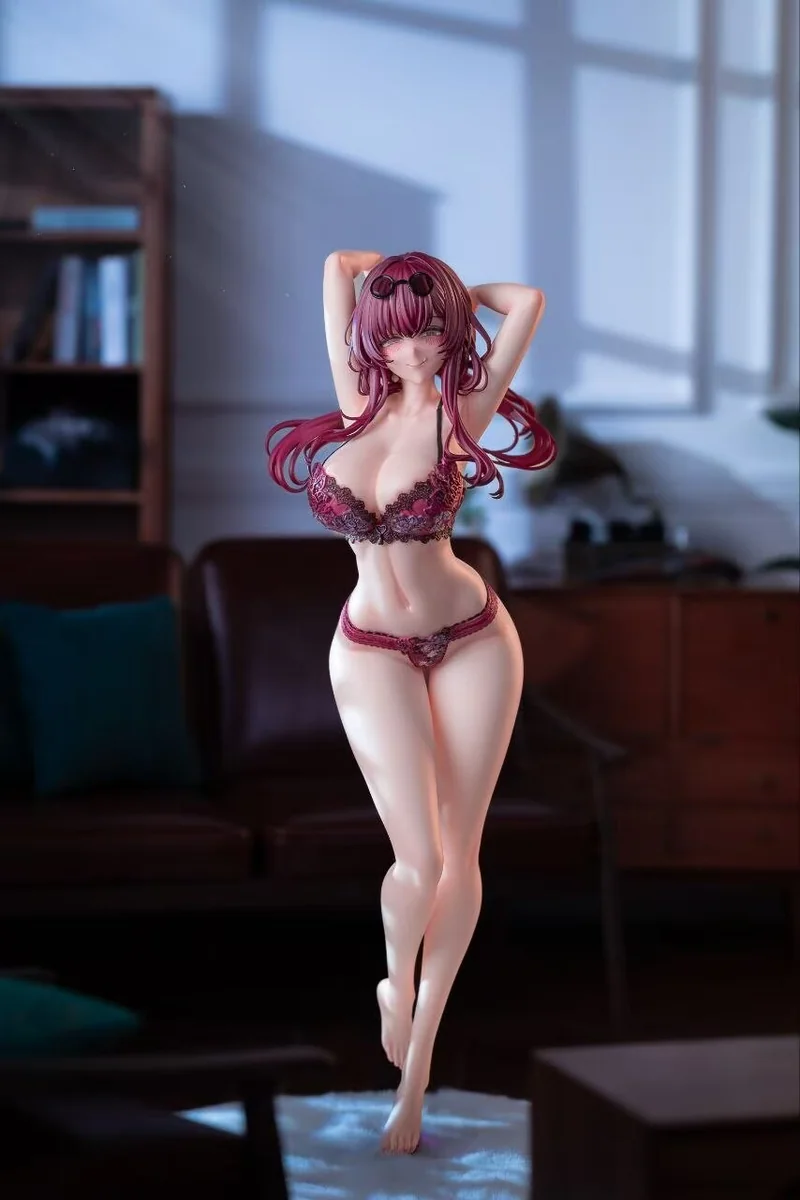 "Limited Edition 1/7 Kafka Honkai: Star Rail Statue, dynamic pose, sleek design, mysterious aura, intricate details, shown from all angles."