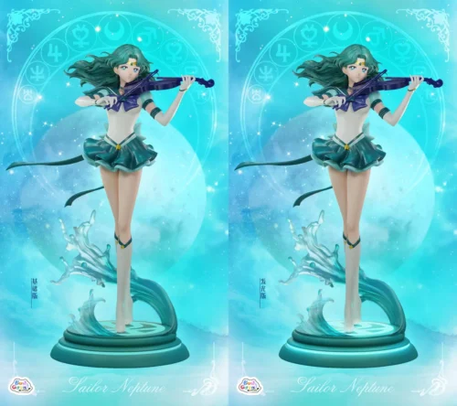 "Limited Edition 1/6 Sailor Neptune resin statue. Dynamic pose, water effects, and luminous base lighting showcase the iconic Sailor Moon."