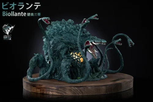 "Limited Edition Biollante LED Godzilla statue, showcasing its terrifying beauty with intricate details from multiple angles."