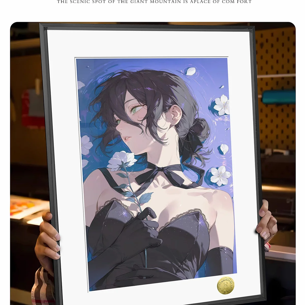 "Limited edition Reze Chainsaw Man print captures her dynamic Bomb Devil form, vibrant artistry, and diverse views of the Sixth Edition painting."