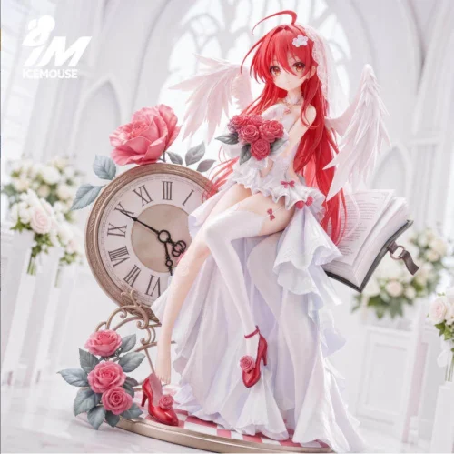 "Exclusive Pure White Flame Haze Shana resin statue. Dynamic pose, ethereal white design, and mystical flame effects, detailed from premium angles."