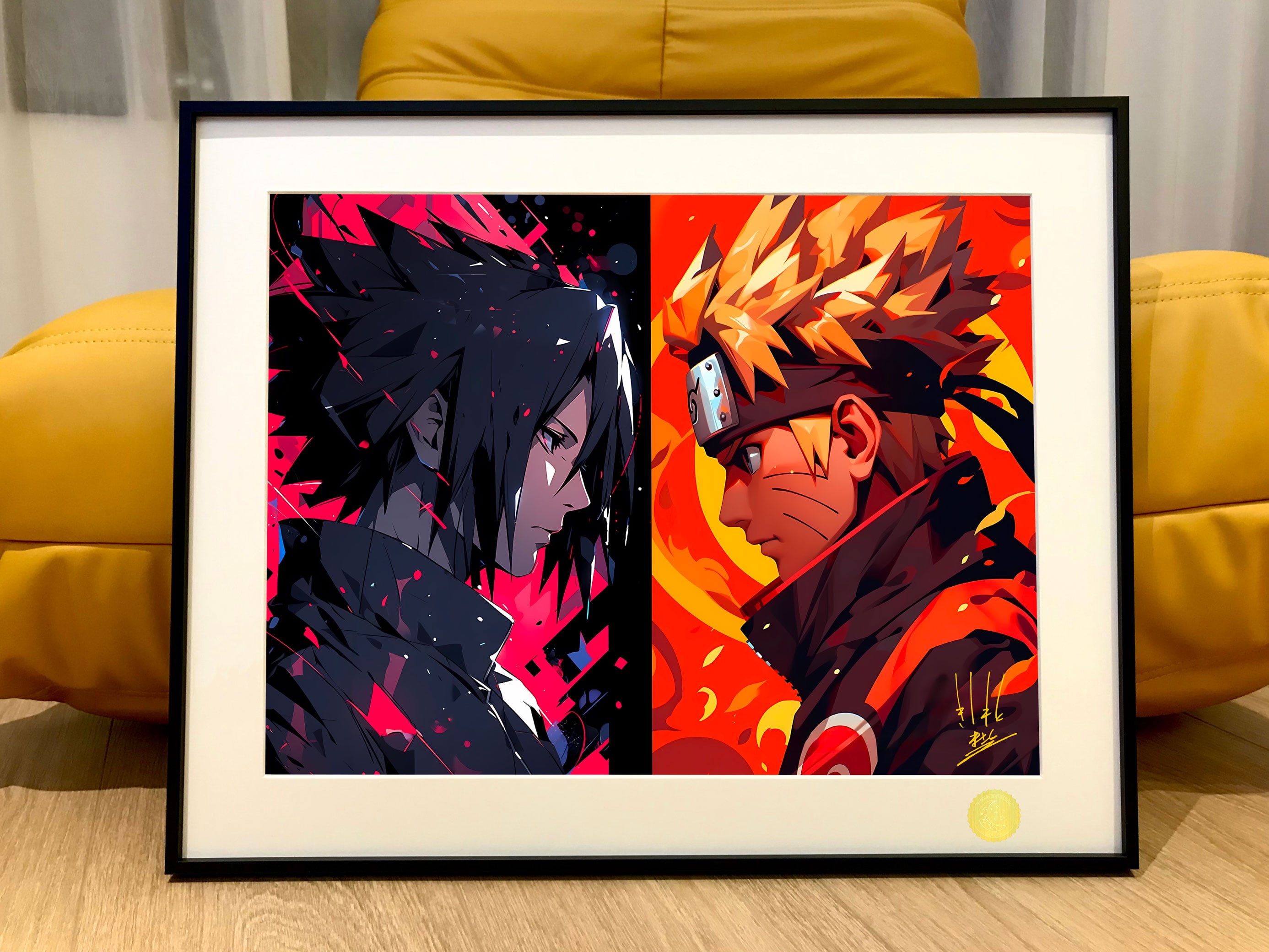 Naruto Uzumaki VS Sasuke Uchiha Decorative Painting - Naruto - Xingkong Studio - Image 1