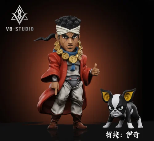"Dynamic chibi Muhammad Avdol WCF figure from Jojo's Bizarre Adventure Stardust Crusaders, showcasing his iconic fiery personality in a fun pose."