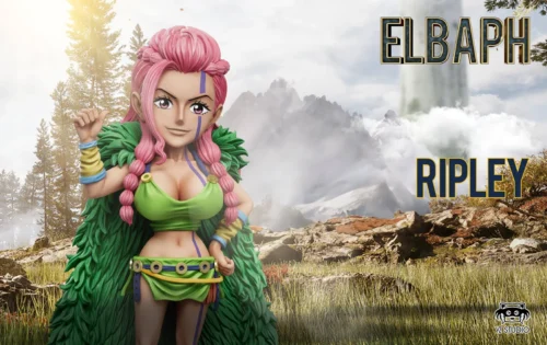 "Vibrant Lipply (Elbaf Arc) One Piece statue by YZ Studio, showcasing a dynamic pose and premium PU sculpt that highlights the character's power."