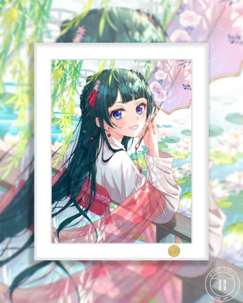 "Stunning Maomao by Lotus Pond Limited Edition Giclée Art Print, a captivating anime illustration from The Apothecary Diaries by H2 Studio."