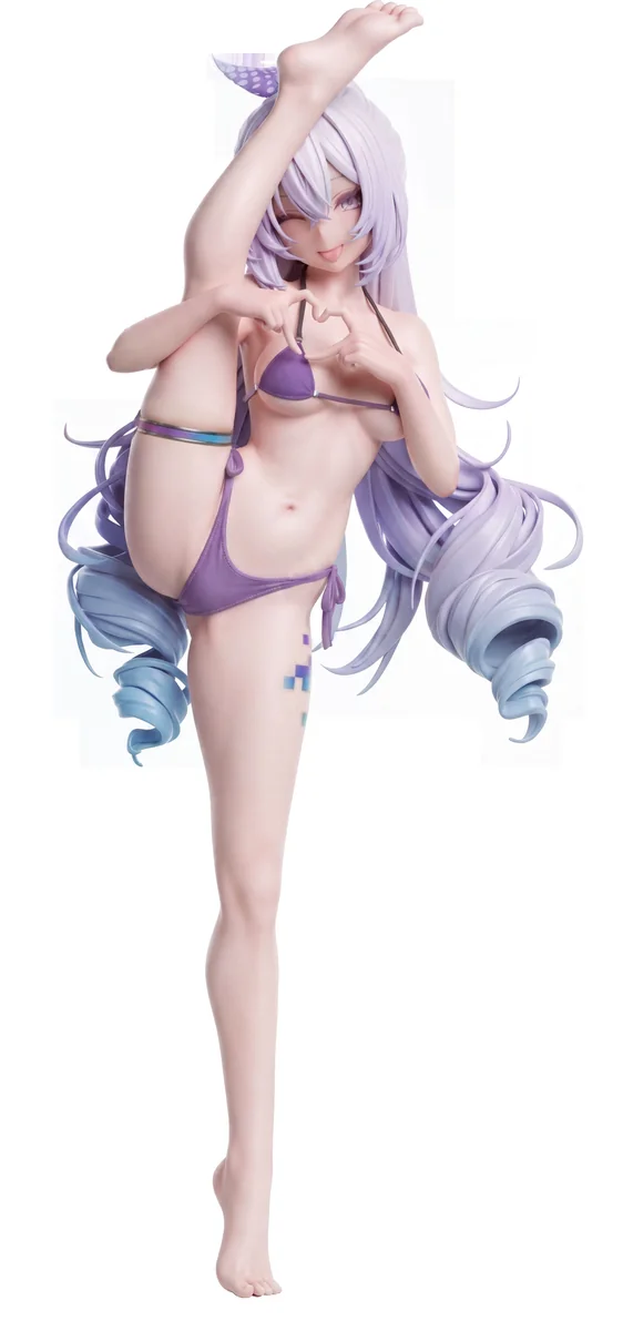 "Limited Edition 1/6 Silver Wolf Swimsuit Honkai: Star Rail statue. Meticulous craftsmanship, vibrant anime aesthetic, and dynamic pose from a detaile