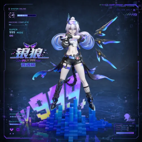 Dynamic 1/6 Silver Wolf Honkai: Star Rail resin statue, an ultra-limited collector's item with powerful cyberpunk aesthetics.