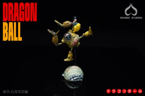 "Spade Studios Son Goku Red Ribbon Dragon Ball resin statue gallery: dynamic sculpt, iconic battle, and premium details from multiple angles."