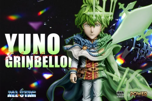"Dynamic Yuno Black Clover figure captures Spirit of Zephyr, summoning wind magic with a powerful, playful pose and flowing effects."
