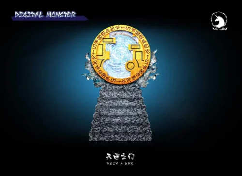 "Premium MDS Studio Digimon Heaven's Gate scene enhancement statue, vividly depicting the iconic celestial gate with dynamic energy."