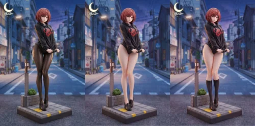 "Limited edition Higuchi Madoka 1/6 resin statue. Elegant, dynamic pose with customizable leg options and intricate base. Premium collectible."