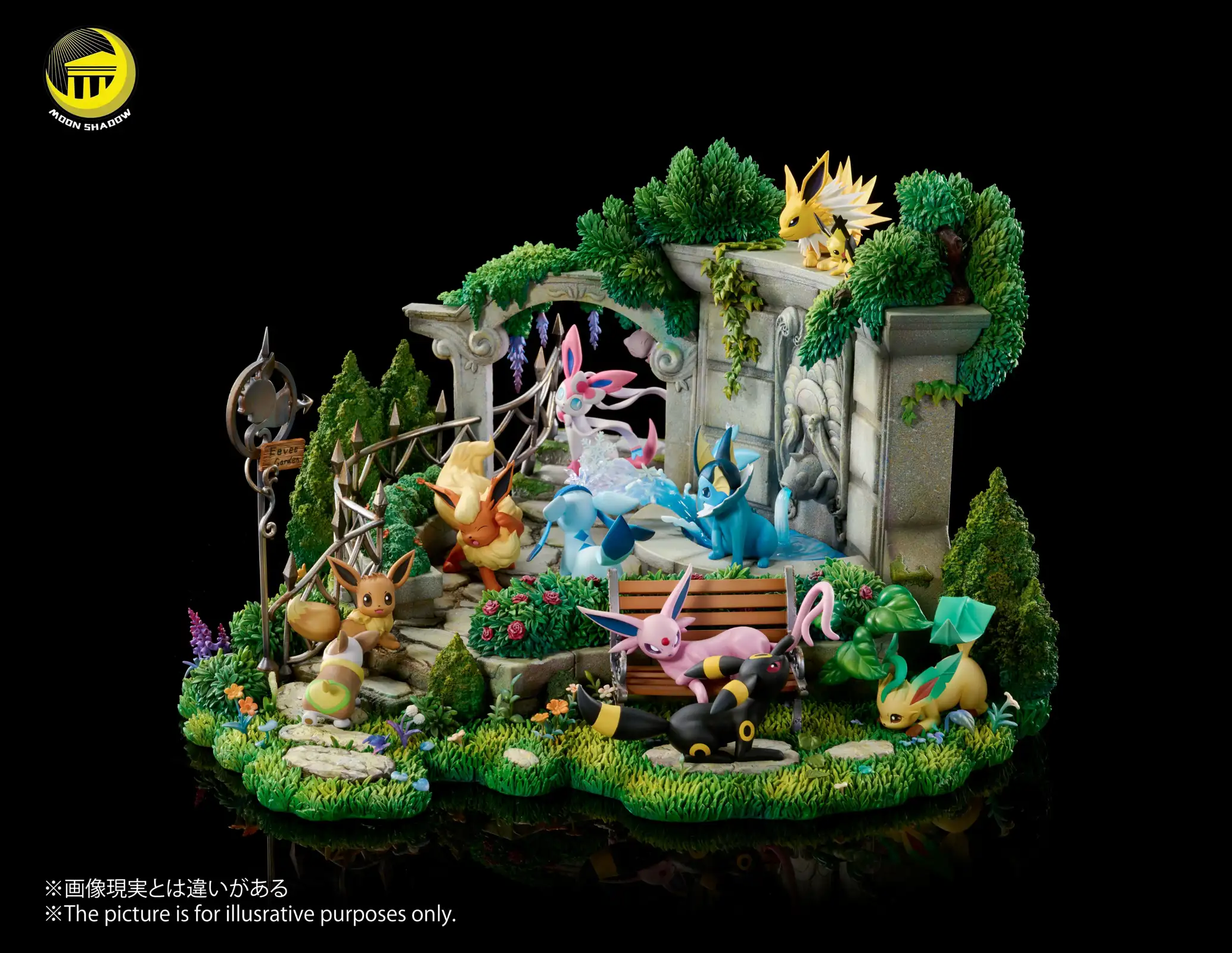 Anniversary Eevee Family Garden Scene - Pokemon Resin Statue - Moon Shadow Studios - Image 8