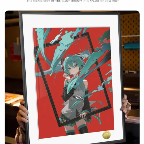 "This versatile Hatsune Miku fan art decorative painting collection features dreamy, vibrant colors and subtle puzzle aesthetics from various angles."
