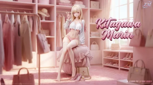 "Marin Kitagawa 1/6 scale resin statue by Zao Meng Studio. Dynamic, vibrant pose of the limited edition My Dress-Up Darling figure."