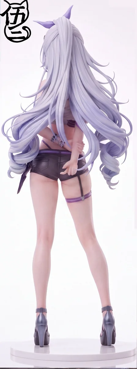 "Limited Edition 1/6 Silver Wolf Swimsuit Honkai: Star Rail statue. Dynamic pose, vibrant colors, and intricate sculpted details are visible."