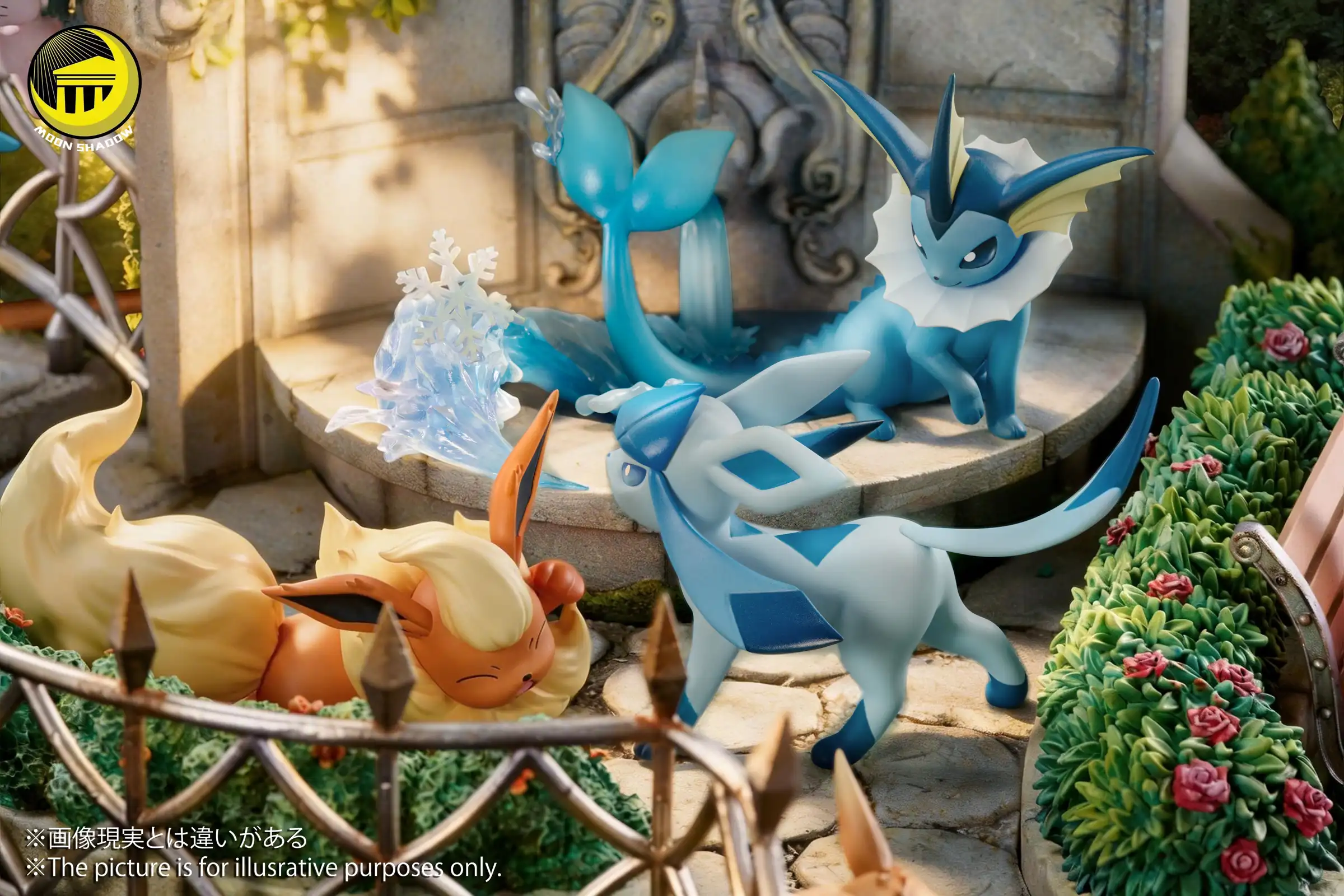 Anniversary Eevee Family Garden Scene - Pokemon Resin Statue - Moon Shadow Studios - Image 4