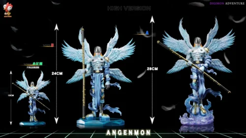 "Dynamic Angemon Digimon Adventure statue by Daiji Studio, showcasing the majestic angelic warrior with powerful wings. A premium limited edition."
