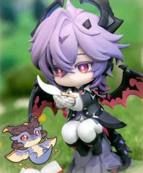 "Authentic Genshin Impact Durin Flower Language Q-version figure by Myethos Studio, captured from various angles to reveal charming sculpt details."