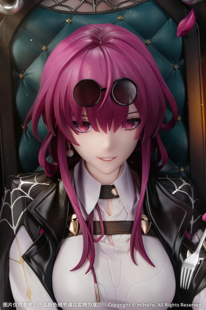 "Official Honkai: Star Rail Kafka Just Wait Ver. LED statue. Gallery reveals enigmatic elegance, dynamic pose, and detailed futuristic shattered lands."