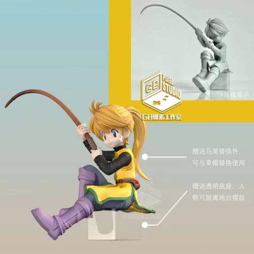 "Exclusive GB PIXEL STUDIO 1/20 Yellow & Pikachu Fishing Pokémon resin statue. Detailed angles of this premium, nostalgic Pokémon Yellow figure."