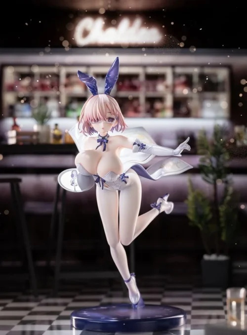 "See all angles of the exclusive 1/7 Mash Kyrielight Bunny Ver. FGO statue, highlighting her dynamic pose, premium sculpting, and intricate details."