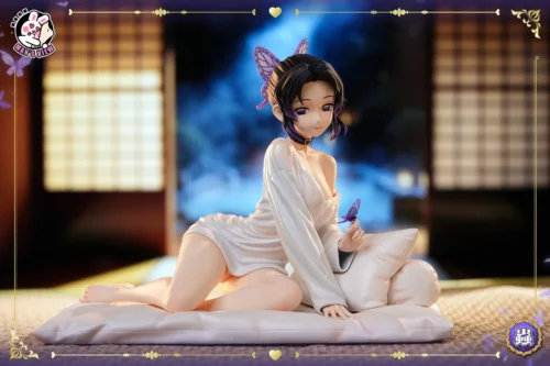 "Main image of the 1/4 Shinobu Kocho Demon Slayer statue from MAN'S VIEW Studio, featuring an intimate 'Boyfriend's View' in a serene nighttime scene."