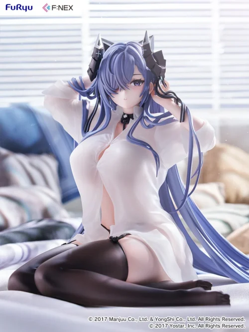 Exquisite Azur Lane August von Parseval 1/6 scale collectible statue, showcasing her graceful repose and luxurious details from all angles.