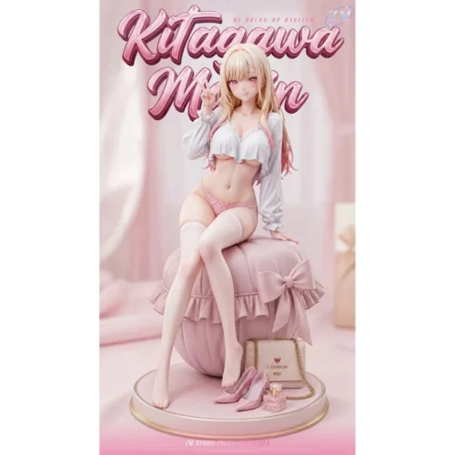 "Marin Kitagawa 1/6 scale limited edition resin statue from My Dress-Up Darling, showcasing her dynamic pose, vibrant colors, and intricate sculpted."