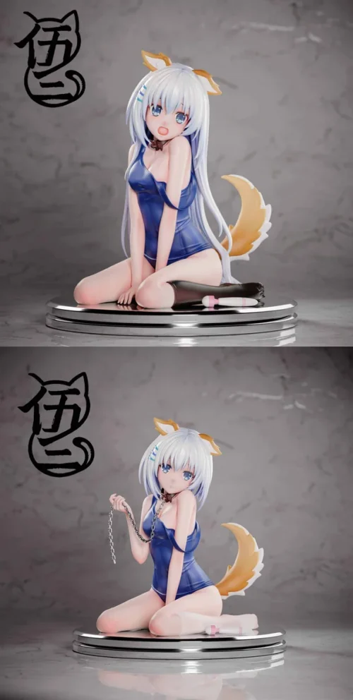 "Premium 1/6 Origami Tobiichi Sukumizu figure from Date A Live, showcasing her iconic design in a dynamic pose with interchangeable long and short hair."