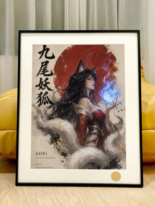 "Limited Edition, collector-grade Starry Sky Ahri League of Legends decorative painting. Features vibrant cosmic Ahri and a stunning starry sky."