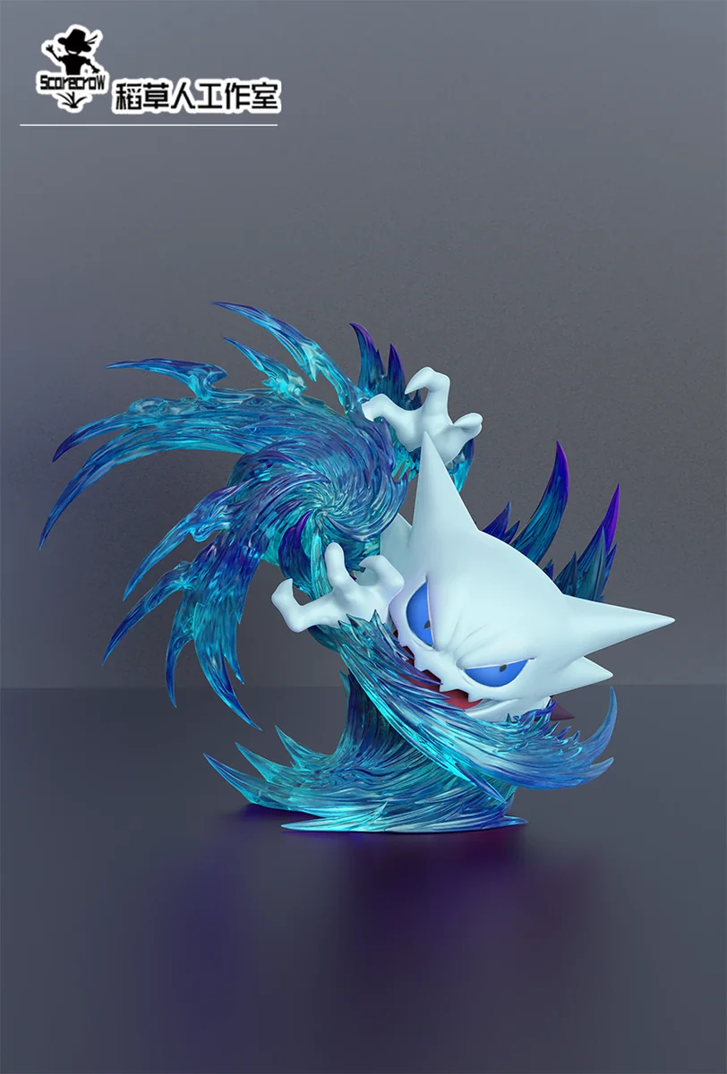 "Premium 1/20 Gengar Evolution Set resin statue in its classic original colorway, showcasing Gastly, Haunter, and Gengar in dynamic, mischievous poses."