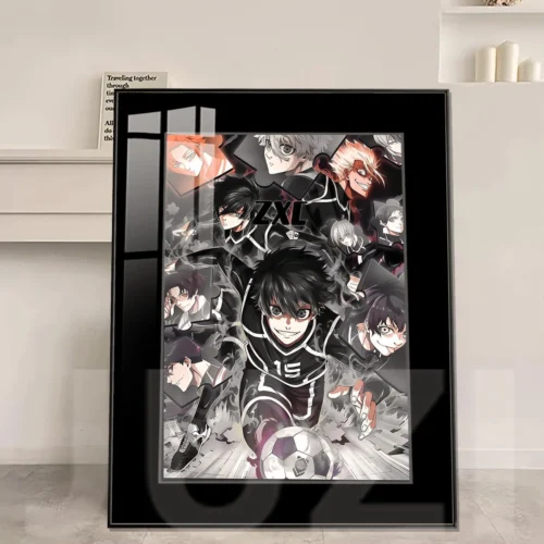 "Main image of JUZI Studio's premium Blue Lock Forbidden Zone Strikers: Charge decorative painting. Features vibrant, dynamic HD anime art, fade-resist."