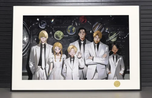 "Limited Edition "On the Movement of the Earth" anime art print gallery by H-TWO Studio, showcasing its celestial dance and modern artistic details.