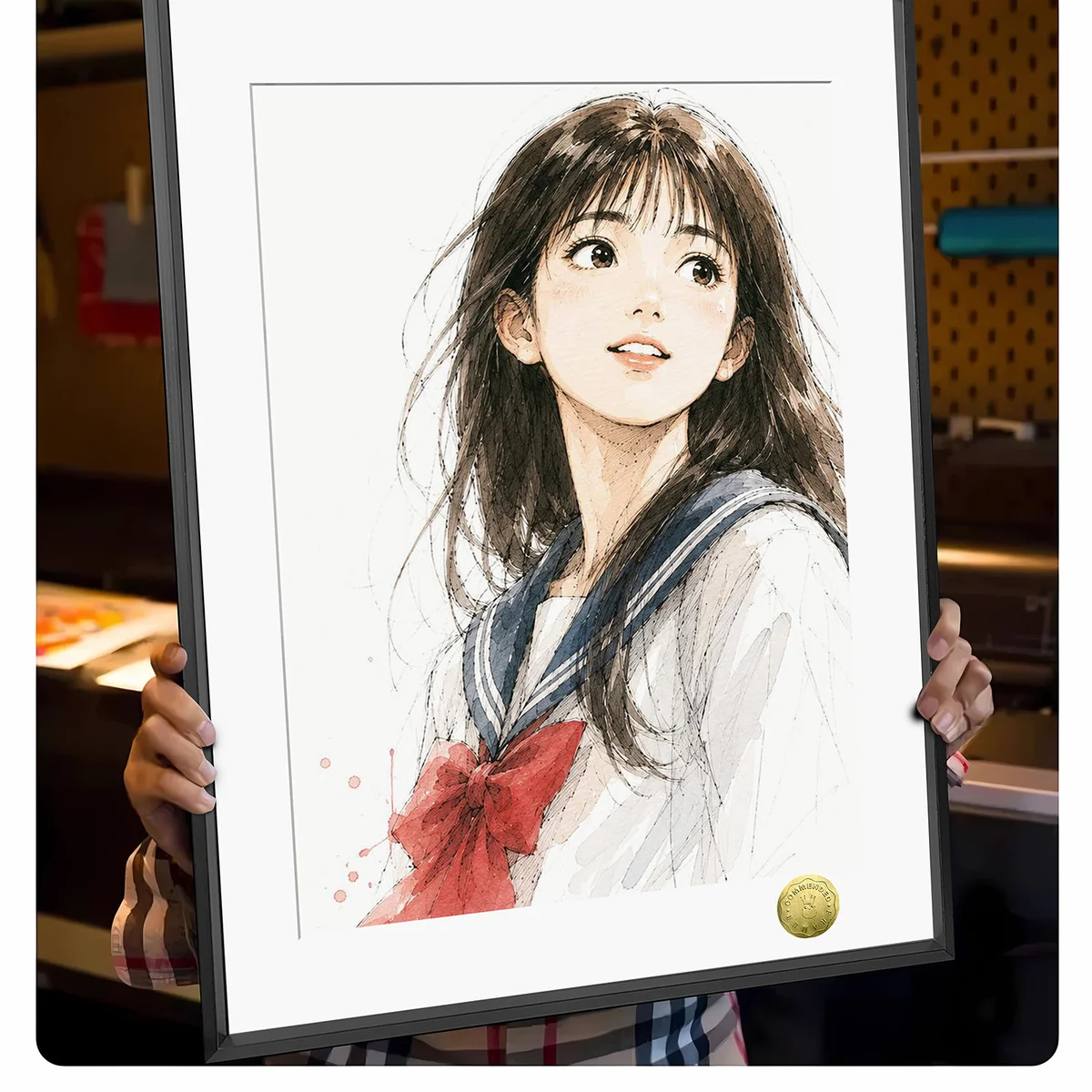 "Slam Dunk Akagi Haruko First Love decorative painting gallery. Features serene artistic details, vibrant print quality, and versatile fan merchandise."