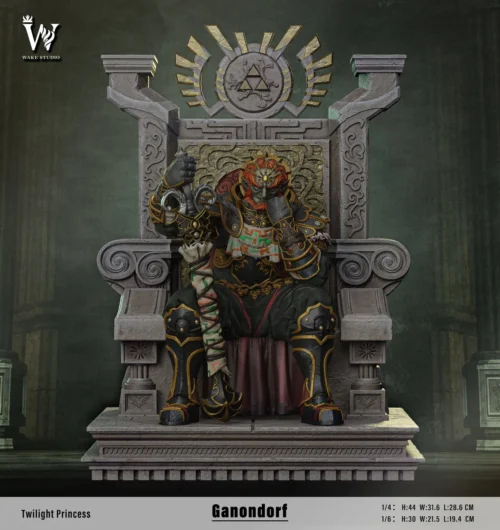 "Exquisite limited edition Ganondorf resin statue. Premium Zelda: Twilight Princess collectible, featuring the formidable villain with intricate dark."