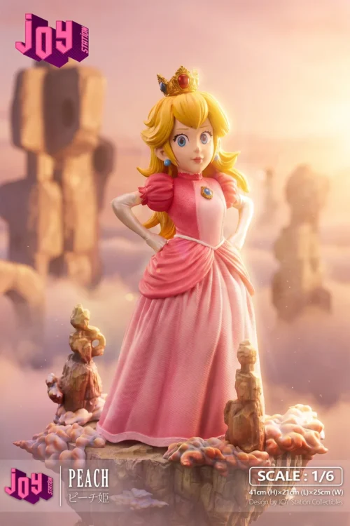 Joy Station Studio 1/6 Peach Princess statue. Detailed views reveal ethereal fantasy design, intricate sculpting, and premium resin craftsmanship.
