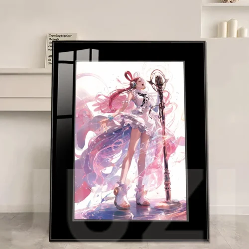 "Vibrant One Piece Uta Phantom Singer decorative painting by JUZI Studio. Premium UV HD printing features fade-resistant colors in a durable alloy."